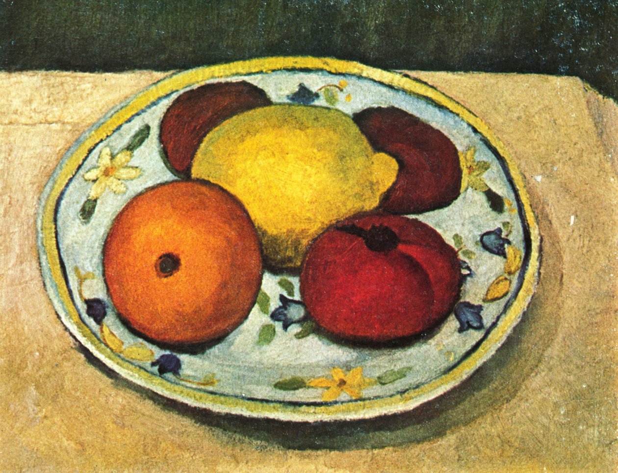 Stillleben mit Zitrone, Apfelsine und Tomate av Paula Modersohn Becker