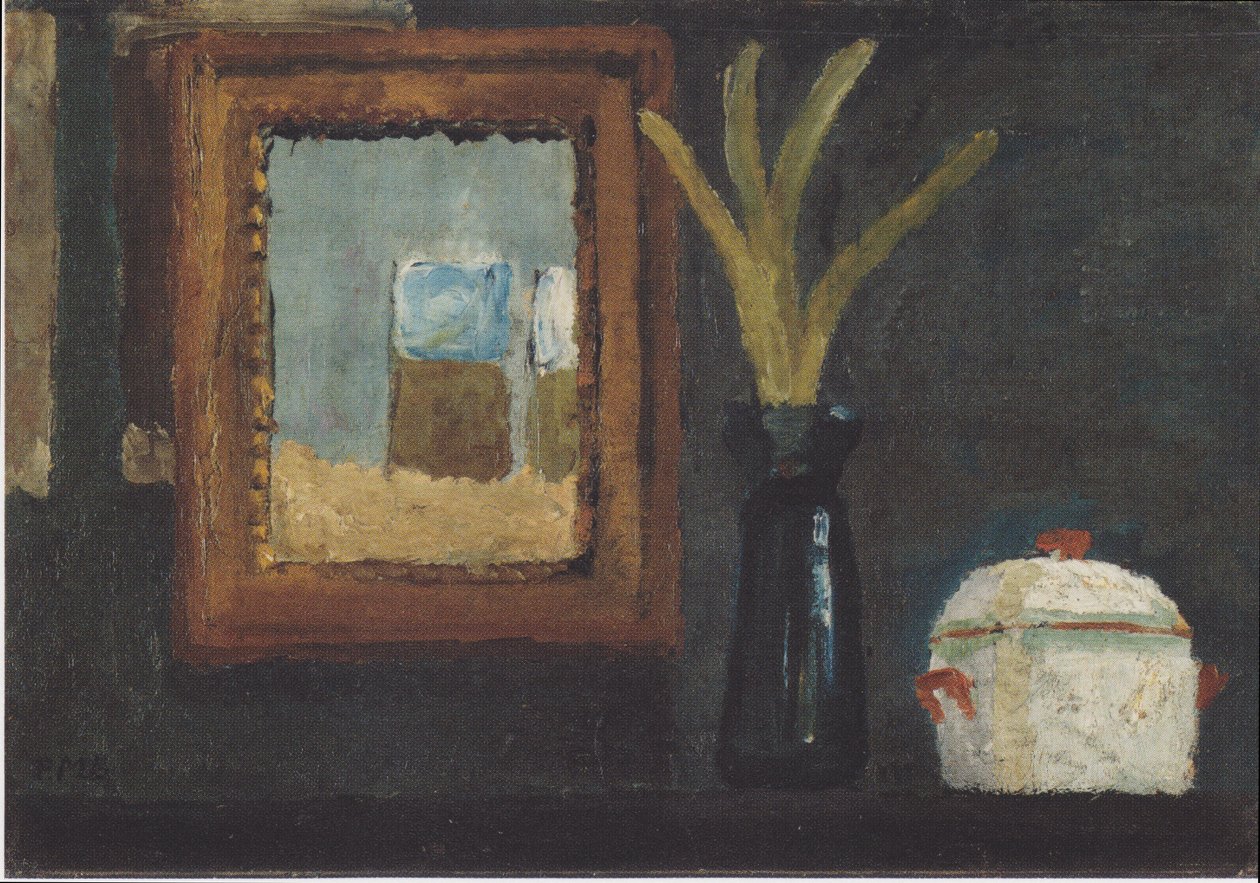 Stilleben med en sockerskål och hyacint i ett glas av Paula Modersohn Becker