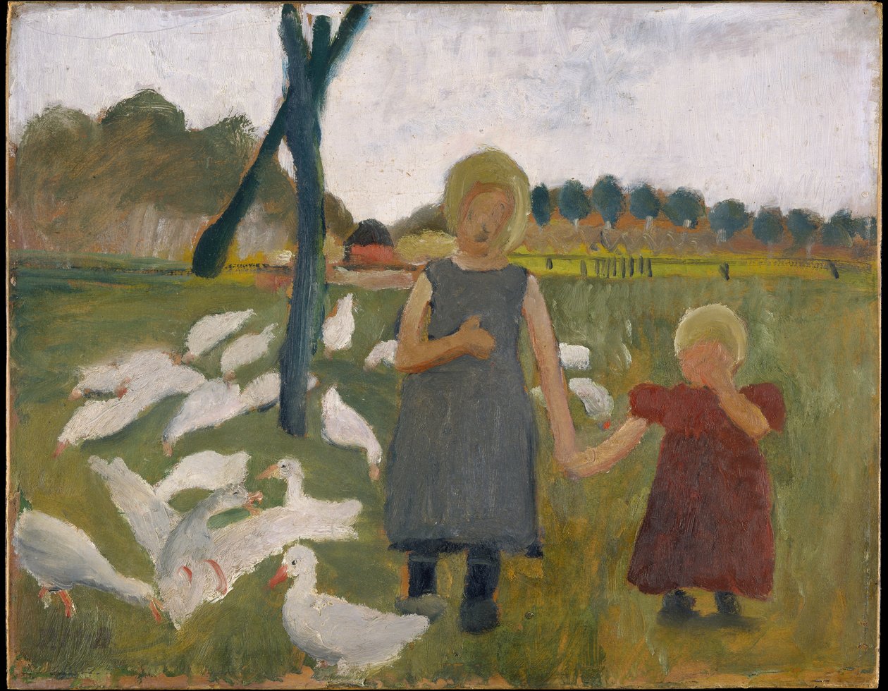 Barn med gäss av Paula Modersohn-Becker