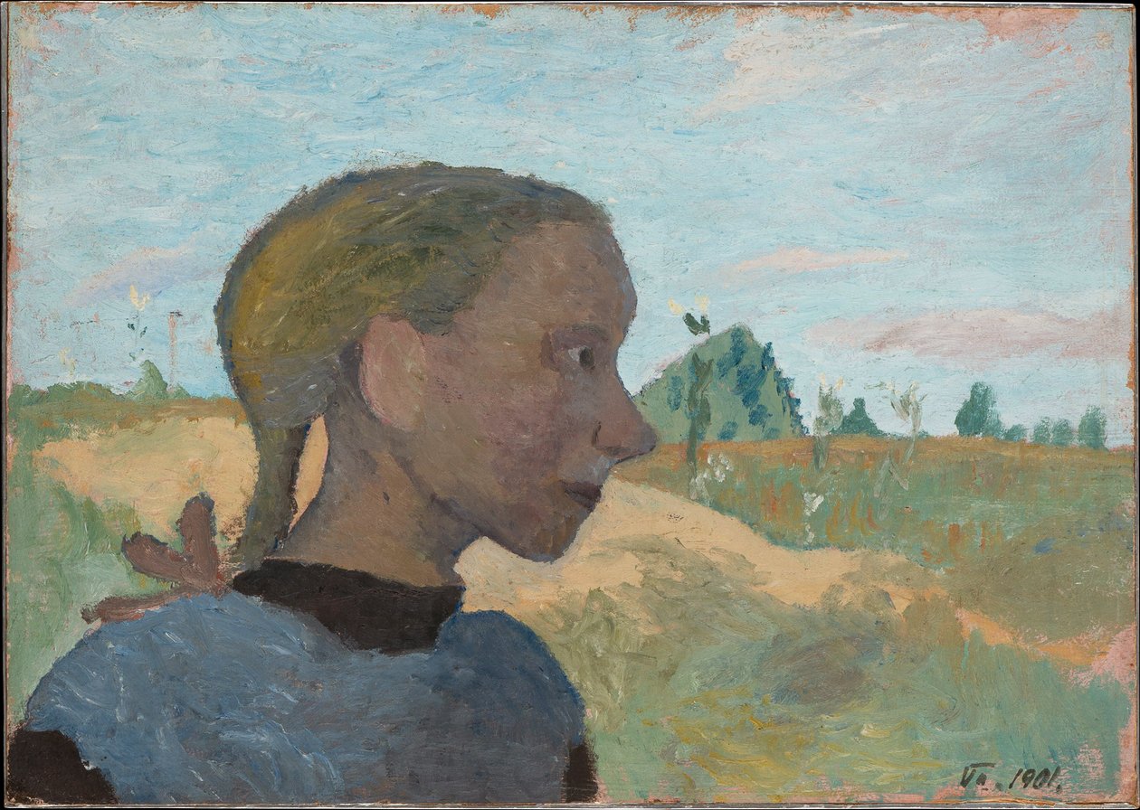 Porträtt av en flicka av Paula Modersohn-Becker