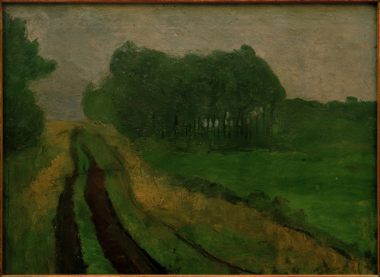 Kvällslandskap med tallar av Paula Modersohn Becker