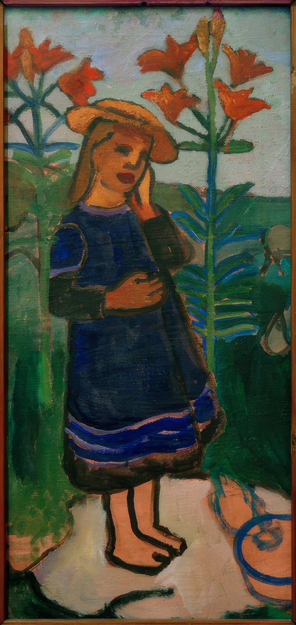Elsbeth mellan eldliljor av Paula Modersohn Becker