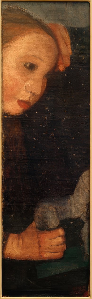 Flicka med trähäst av Paula Modersohn Becker