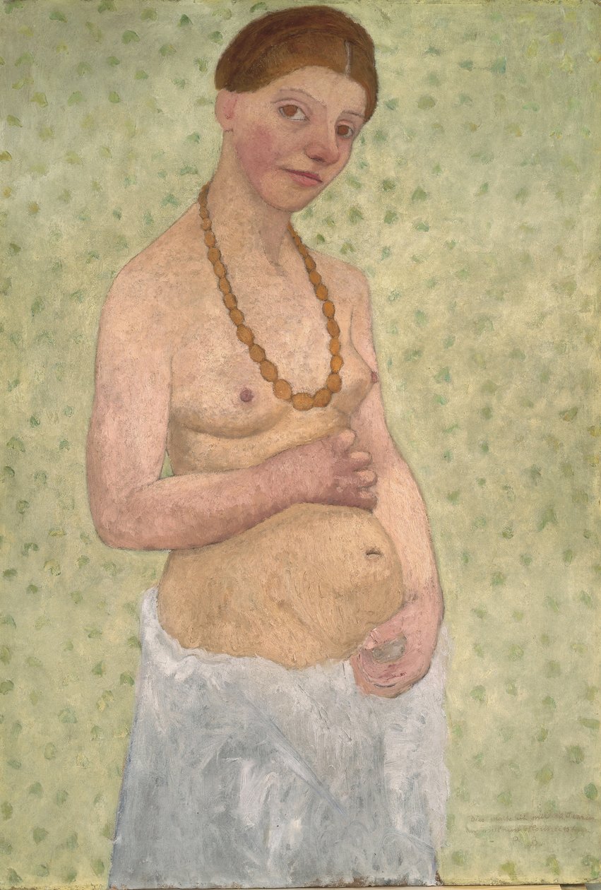 Självporträtt på sjätte bröllopsdagen, 1906 av Paula Modersohn Becker