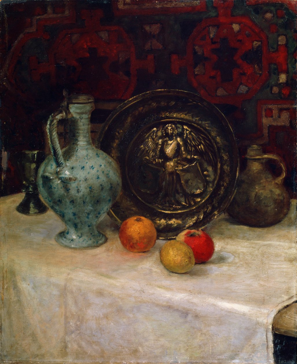 Stilleben med en mässingsplatta, sent 1800-tal eller tidigt 1900-tal av Paula Modersohn Becker