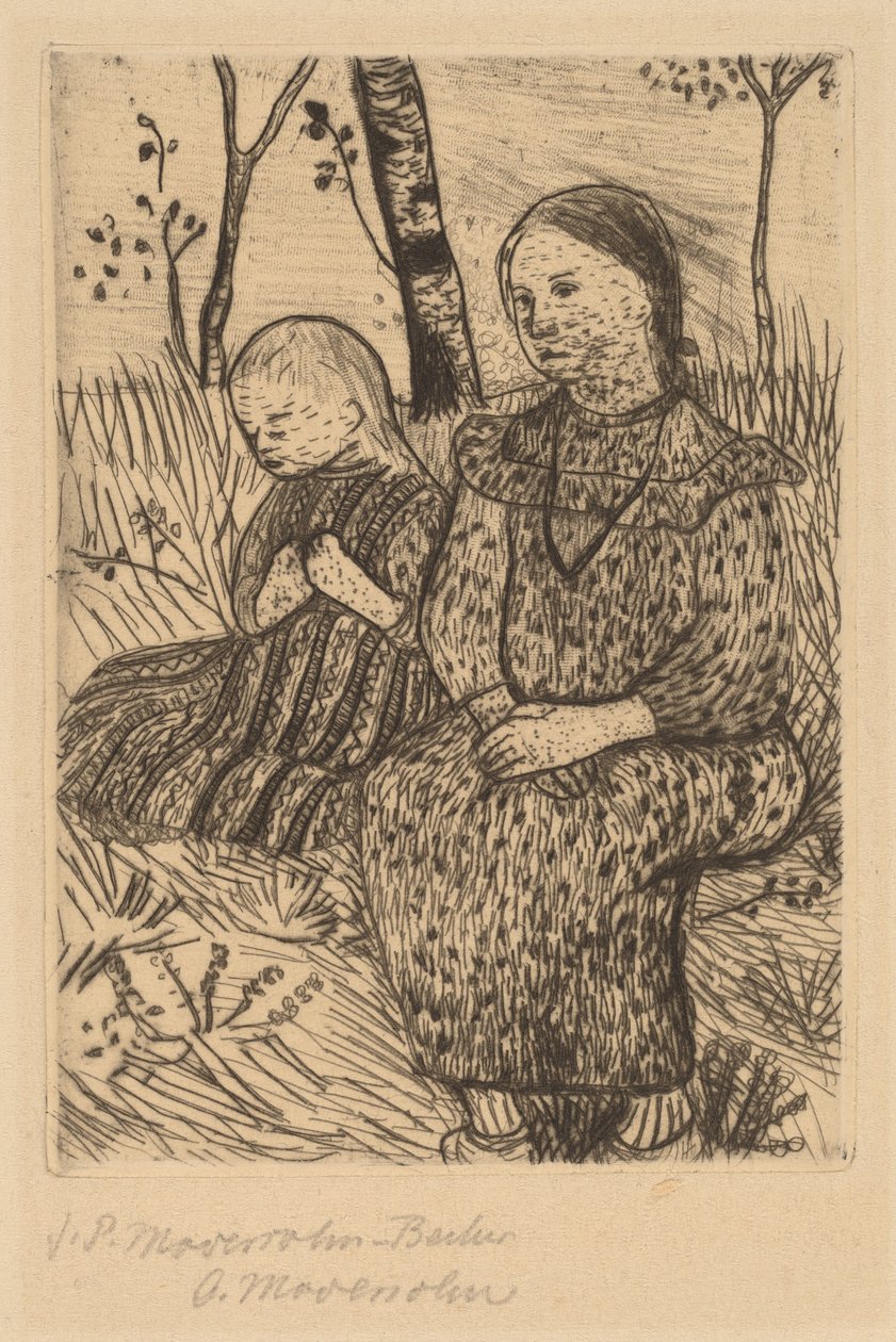 Två bondflickor av Paula Modersohn Becker