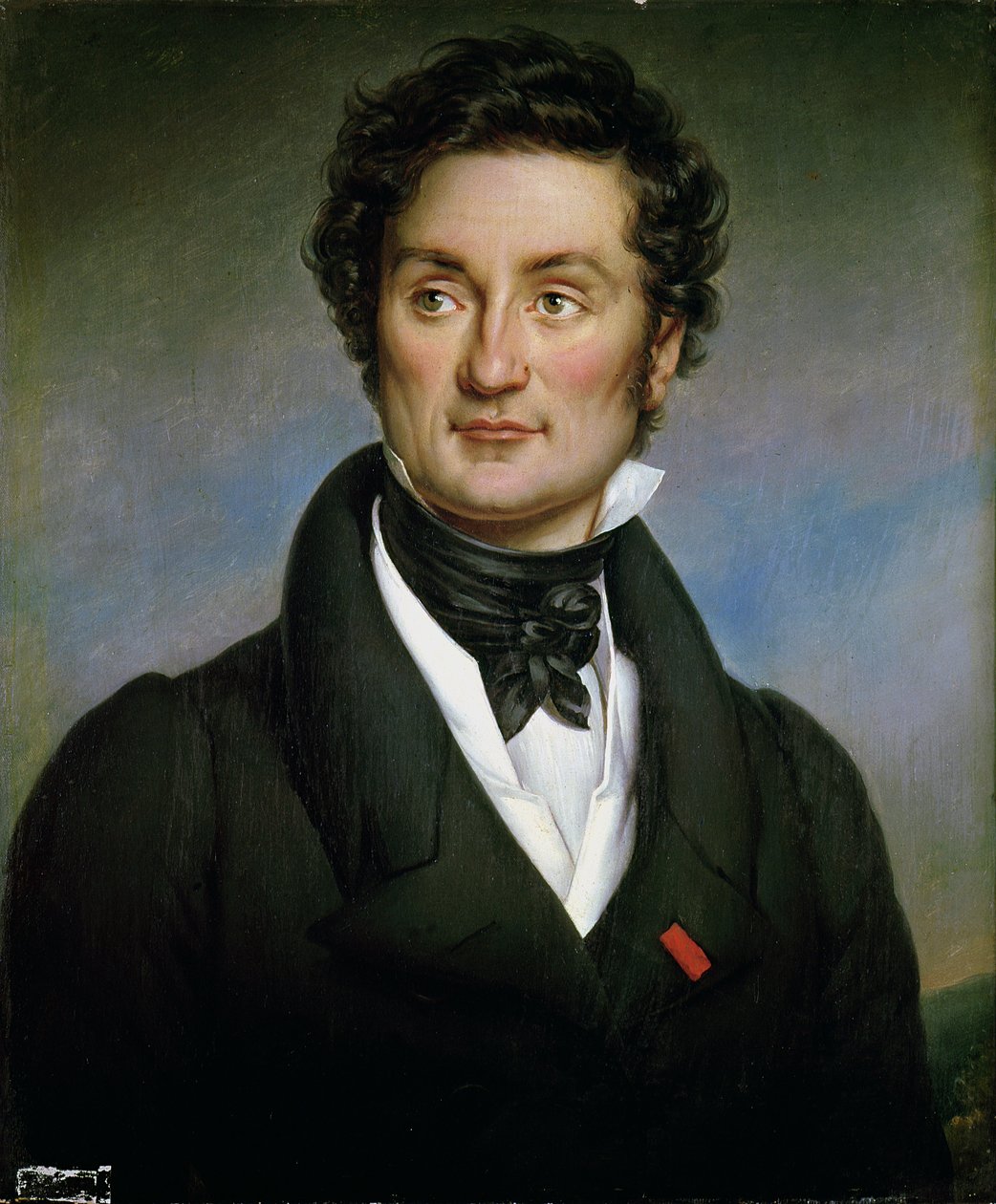 Porträtt av Charles Nodier (1780-1844) 1824 av Paulin Jean Baptiste Guerin