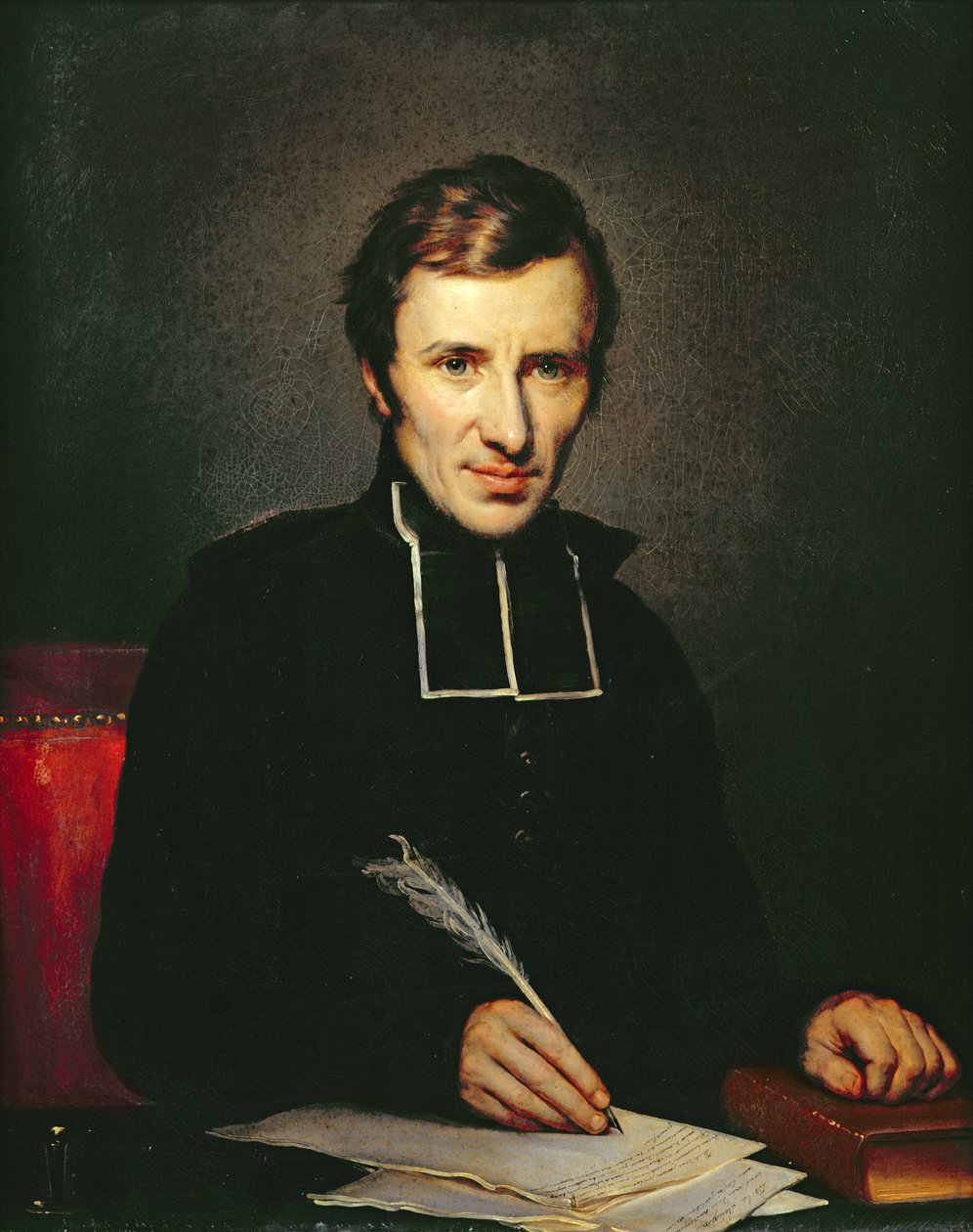 Porträtt av abboten av Lamennais, 1827 av Paulin Jean Baptiste Guerin
