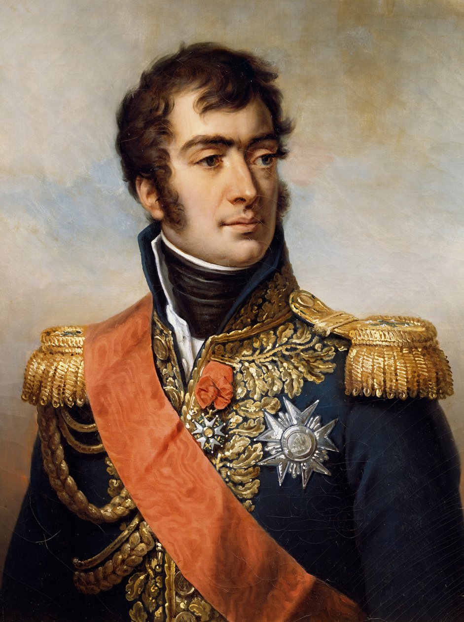 Porträtt av Auguste Frederic Louis Viesse de Marmont av Paulin Jean Baptiste Guerin