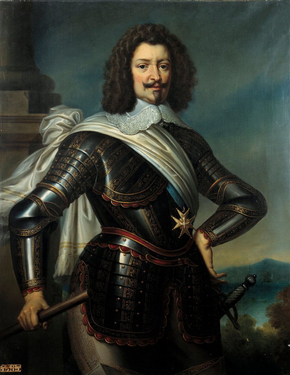 Porträtt av Charles de Lorraine, prins av Joinville, hertig av Joyeuse och 4:e hertig Guise (1571-1640) ljumske son till Henri de Guise Målning av Paulin Guerin (1783-1855) 1800-talet sön. 1,22x0,96 m av Paulin Jean Baptiste Guerin
