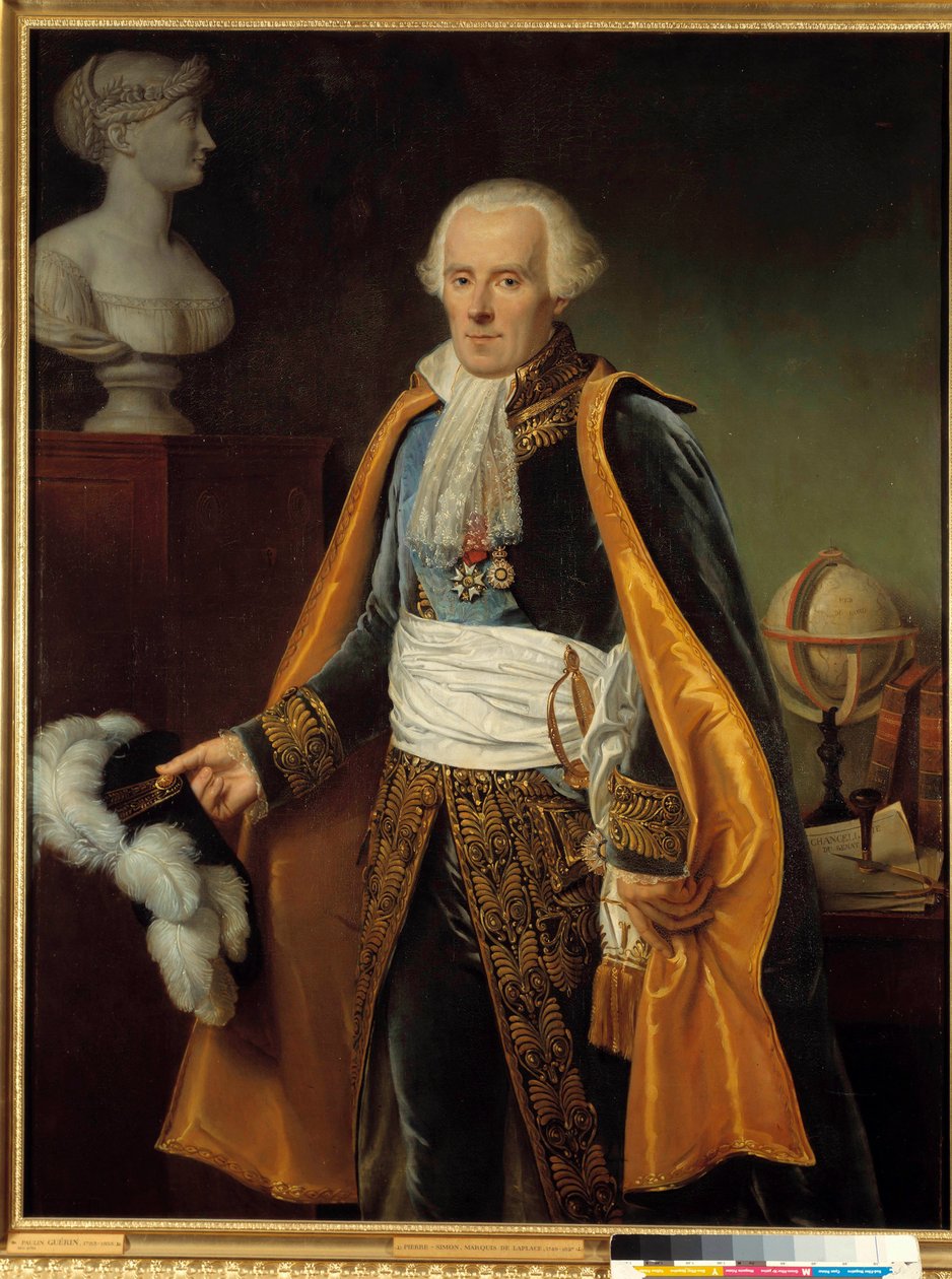 Porträtt av Pierre Simon, markis de Laplace (La Place) (1745-1827) Astronommålning av Paulin Guerin (1783-1855) 1800-talets sön. 1,46 x 1,13 m av Paulin Jean Baptiste Guerin