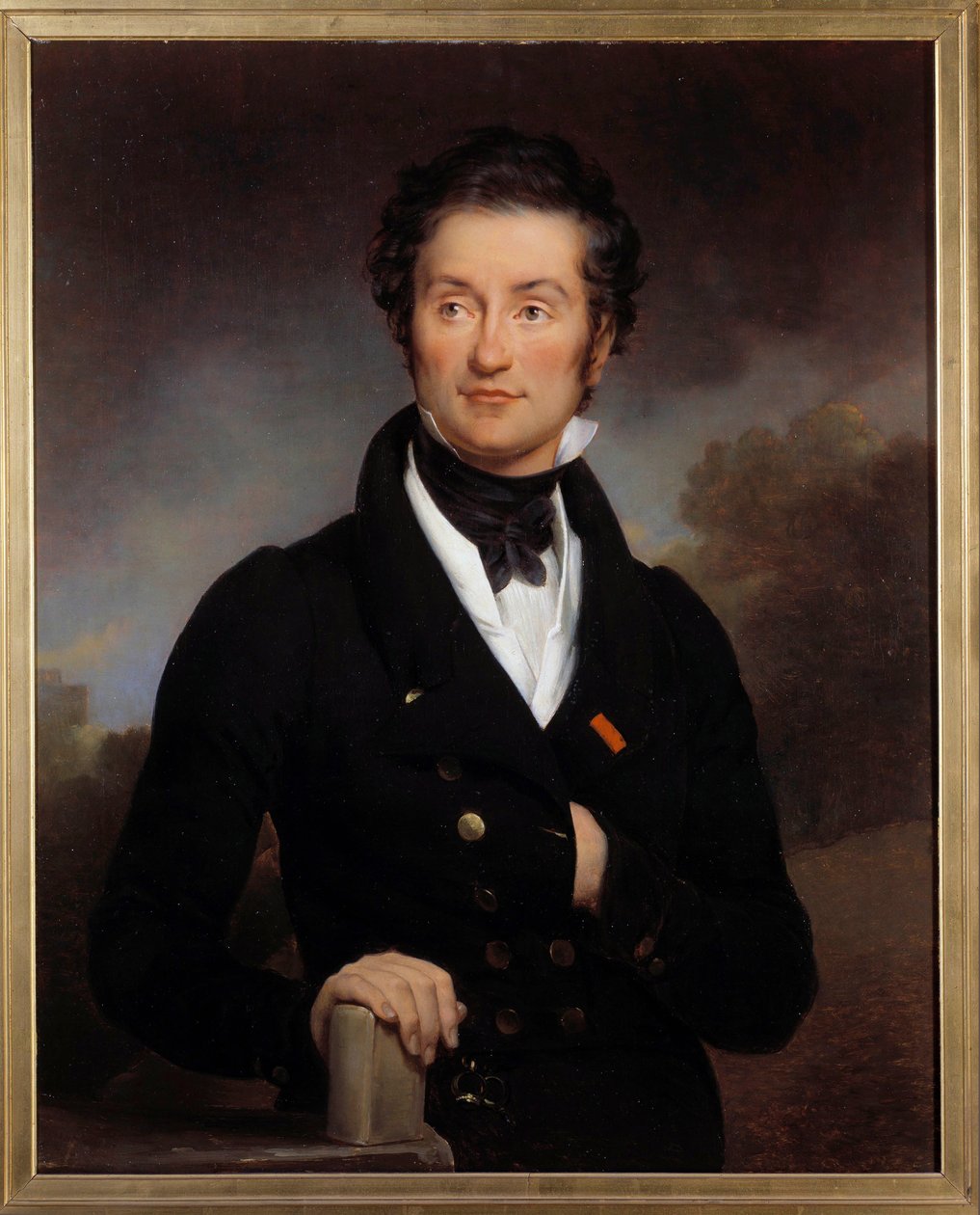 Porträtt av författaren Charles Nodier (1780-1844) Han höll en litterär salong där de stora romantiska konstnärerna (Hugo, Lamartine, Vigny...) Målning av Paulin Guerin (1783-1855) 1800-talet. Paris, Arsenals bibliotek. av Paulin Jean Baptiste Guerin