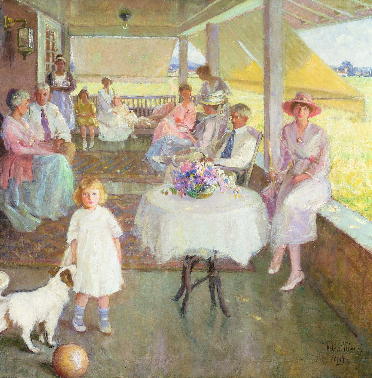 Familjesammankomst, 1919 av Pauline Palmer