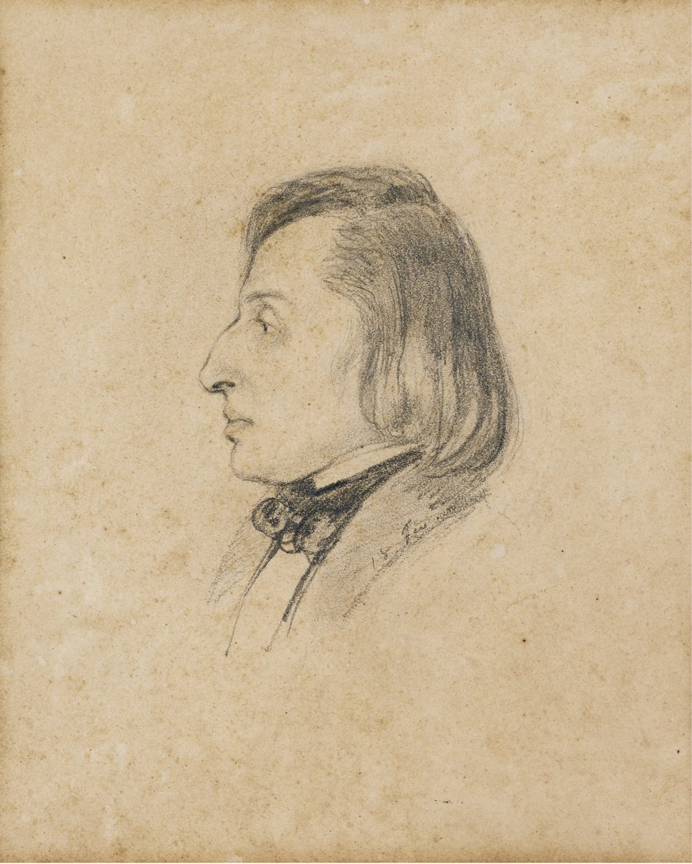 Porträtt av Frédéric Chopin av Pauline Viardot García