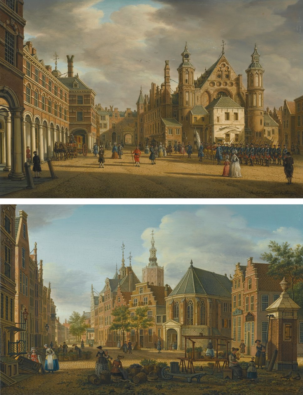 Ett par stadsbilder i Haag av Paulus Constantijn la Fargue