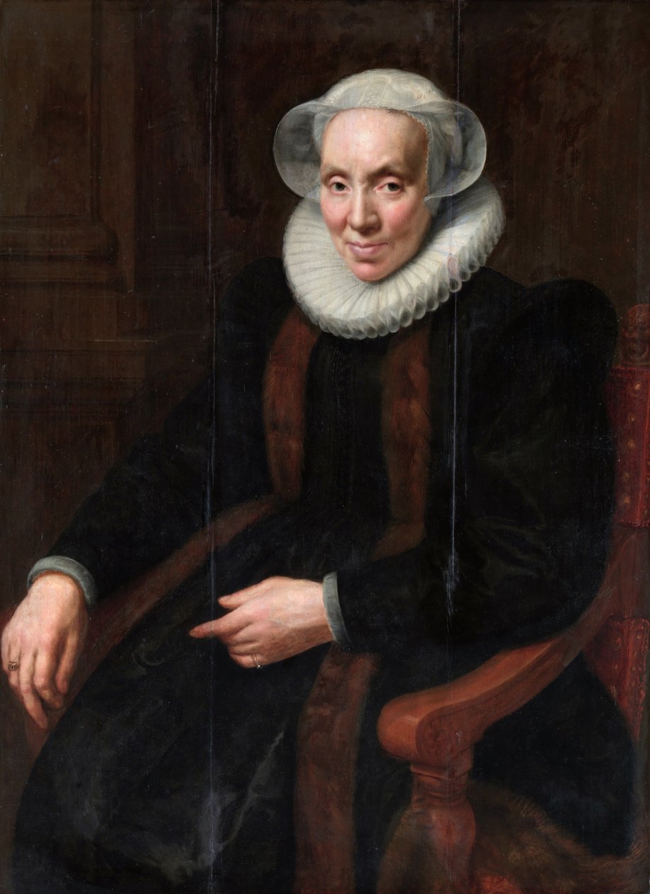 Porträtt av Maria av Utrecht (1553-1629) av Paulus Moreelse