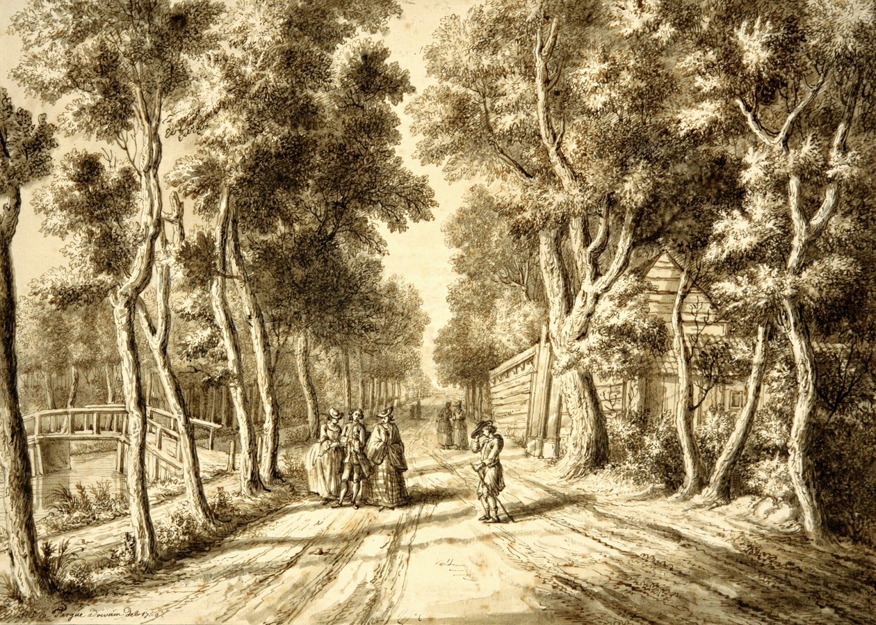 Bezuidenhoutseweg sett mot Wassenaar, 1756 av Paulus Constantijn la Fargue