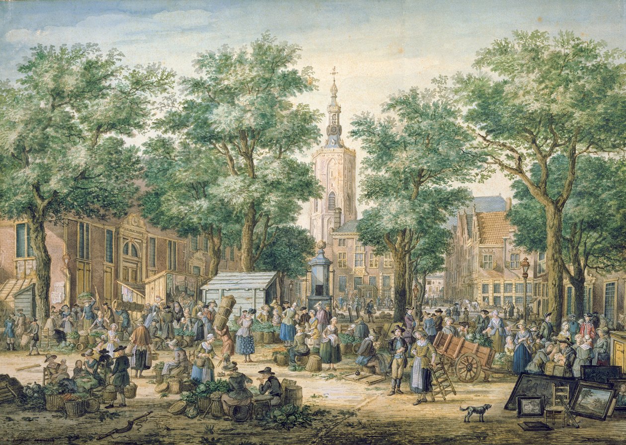 Marknad i Haag, 1769 av Paulus Constantijn la Fargue