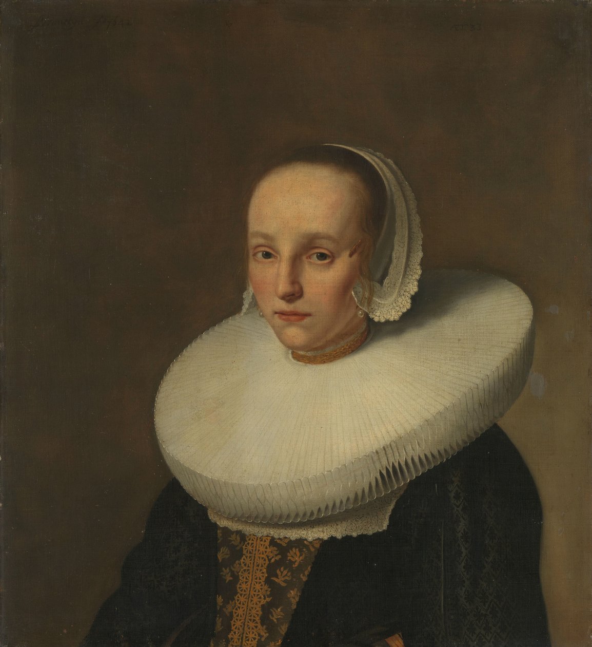 Porträtt av Anna van der Does (1609-1650) av Paulus Hennekyn