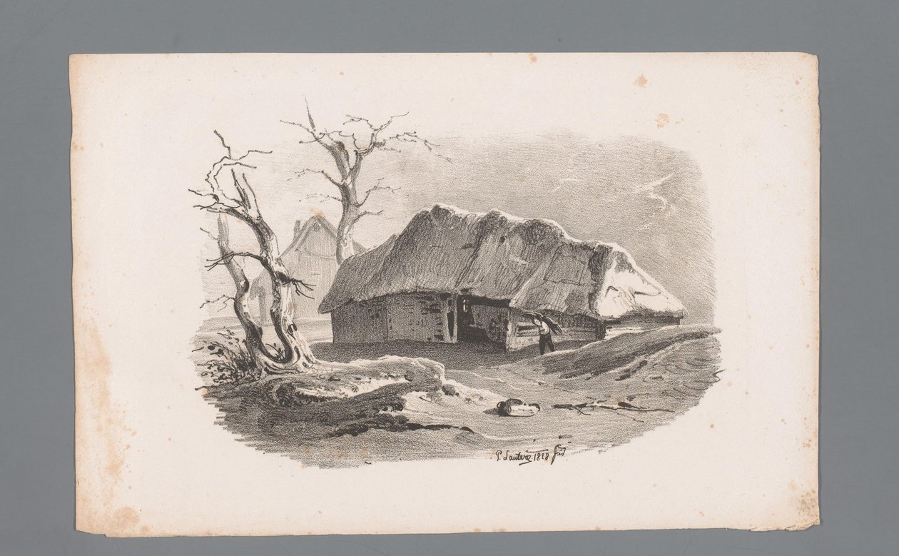 Utsikt över en lada Principer för landskap (serietitel) Principles de paysages (serietitel) av Paulus Lauters
