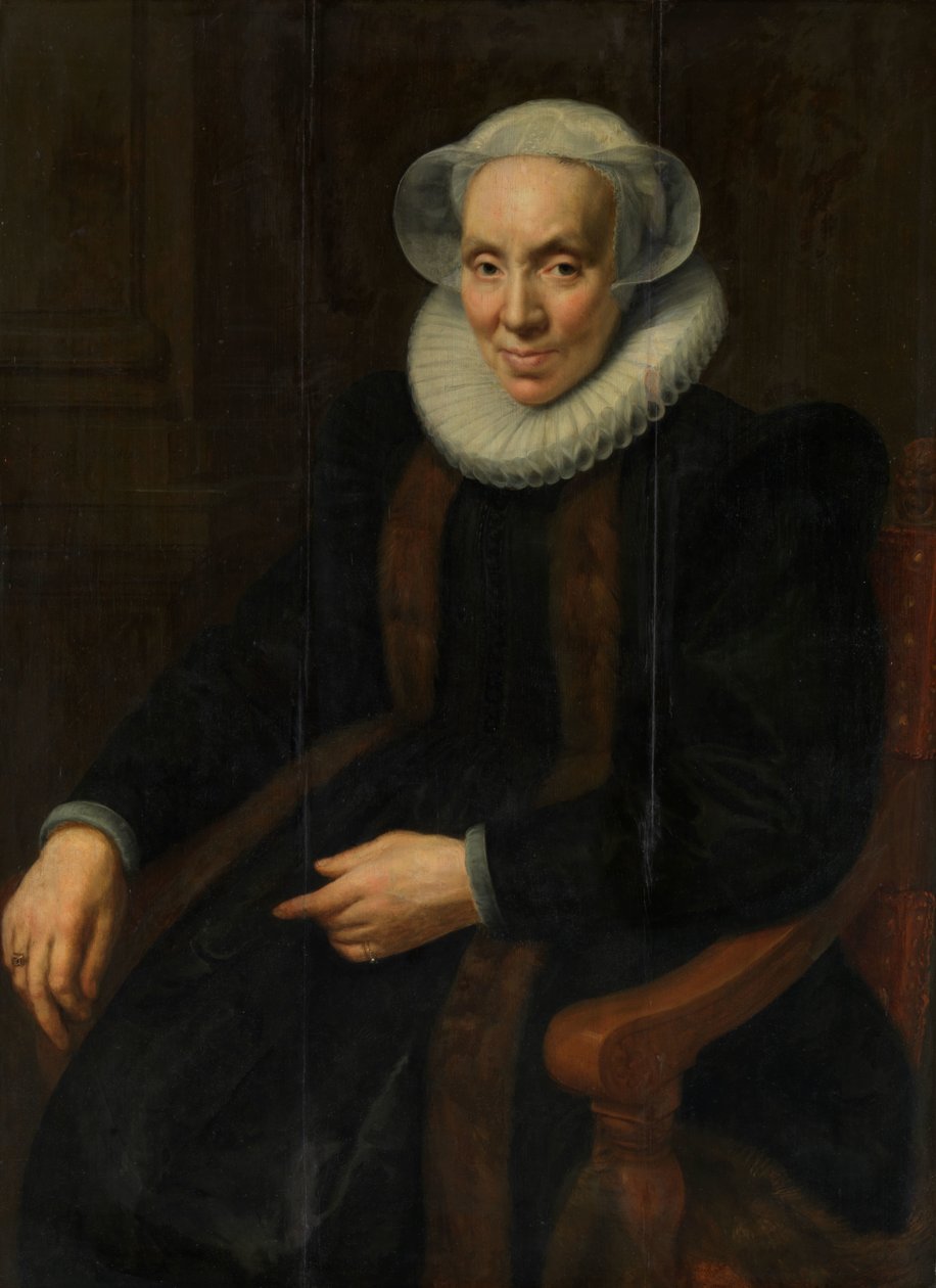 Porträtt av Maria av Utrecht (ca 1552/53-1629) av Paulus Moreelse