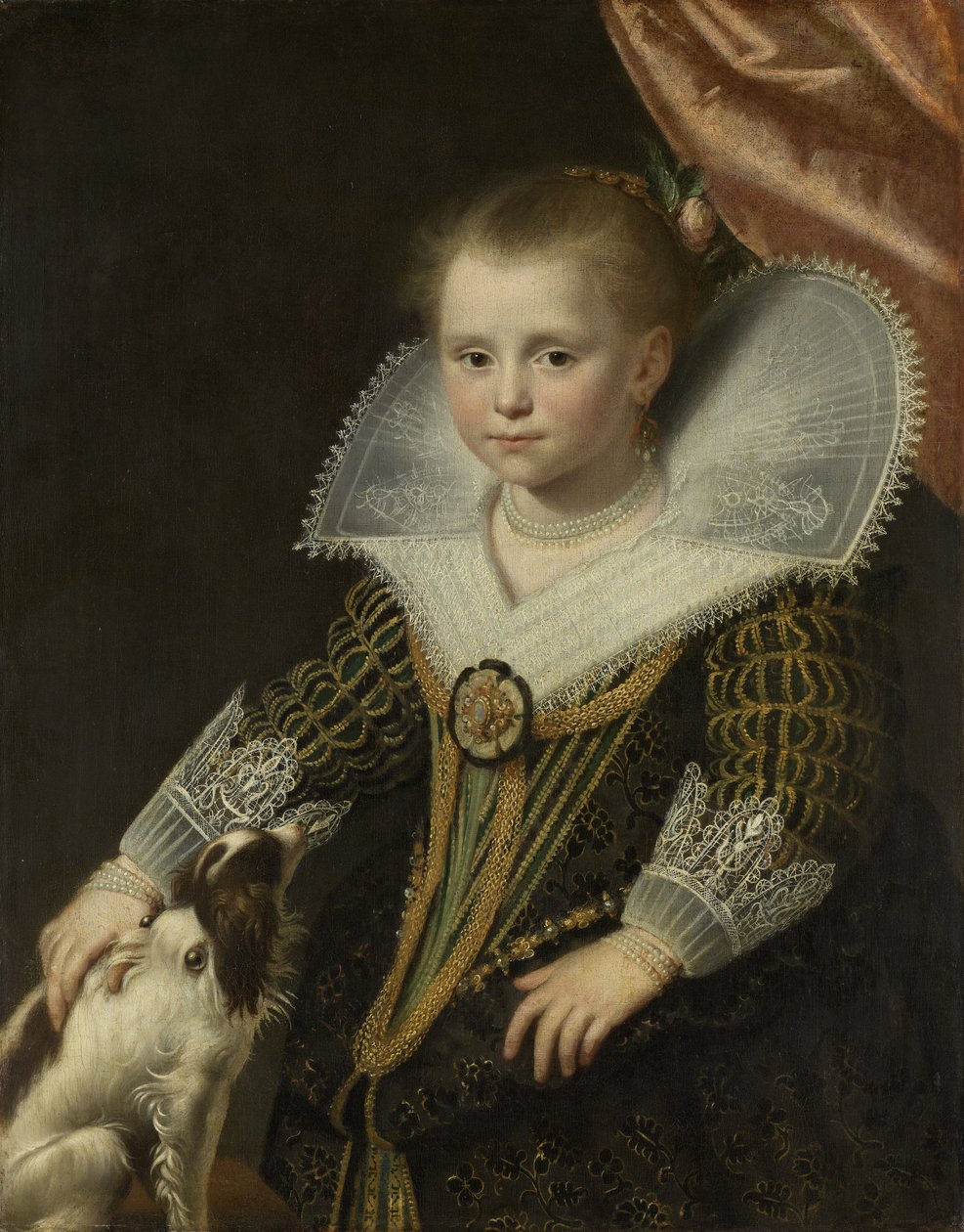 Porträtt av en flicka, känd som The Little Princess, 1623 av Paulus Moreelse