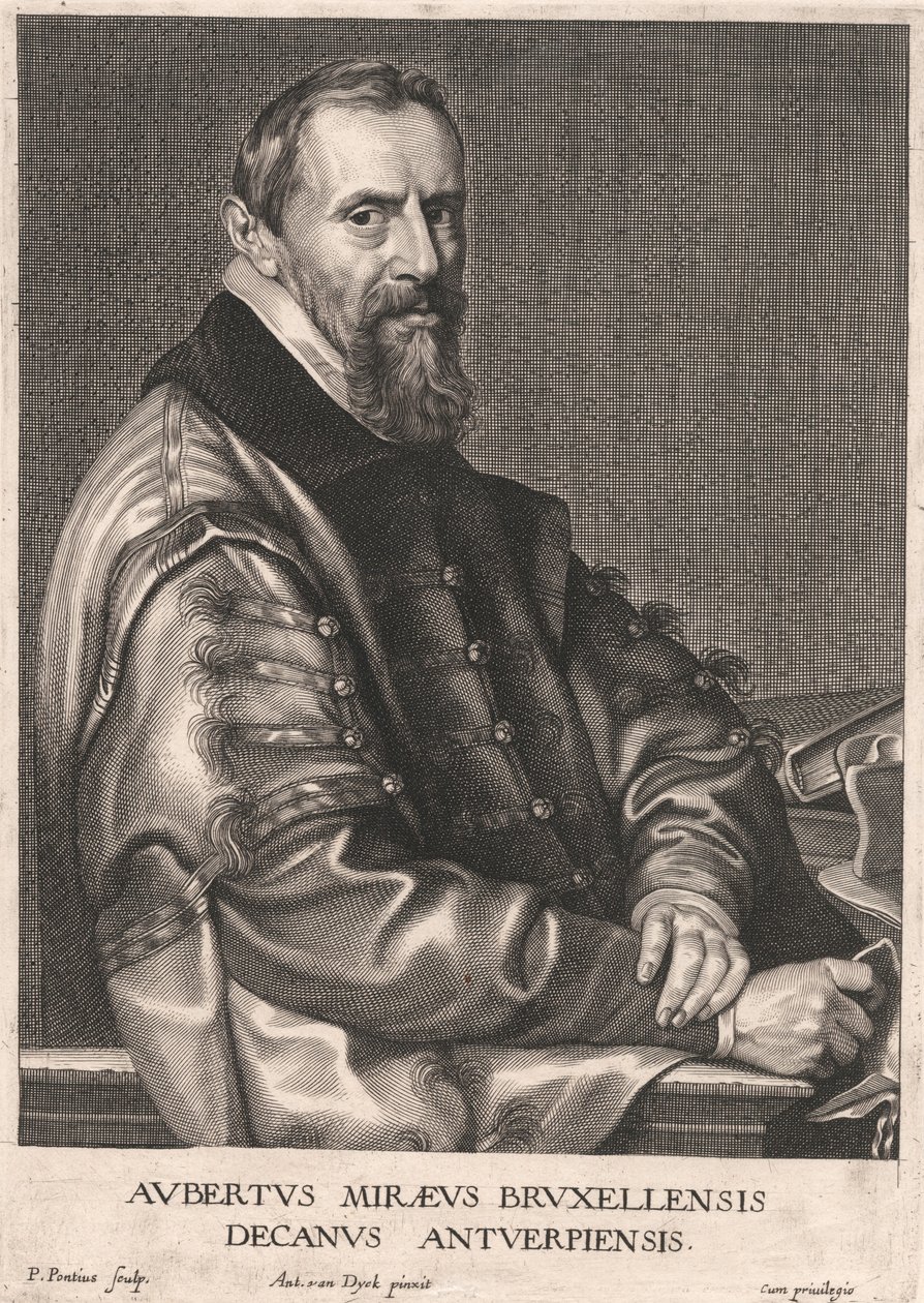 Aubertus Mireus från Bryssel, dekanus i Antwerpen av Paulus Pontius