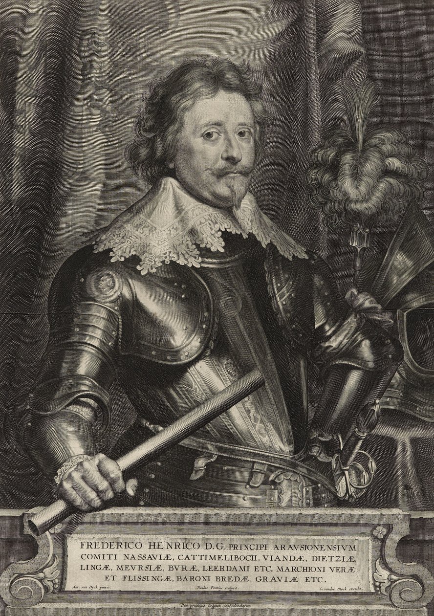 Frederico Henrico (Frederick Henry, Prince of Orange) (gravyr på lagt papper) av Paulus Pontius