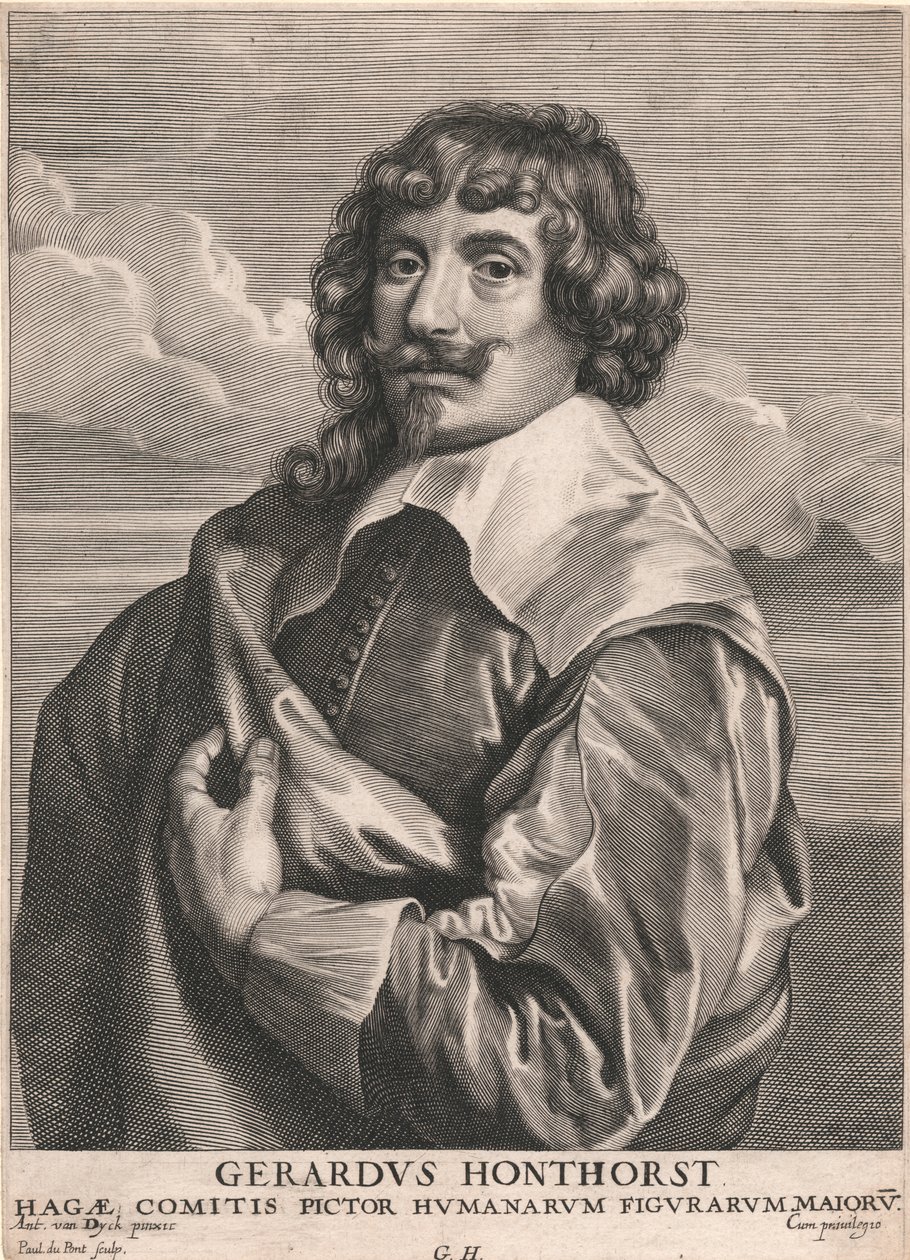 Gerardus Honthorst, greve major målare av mänskliga figurer av Paulus Pontius
