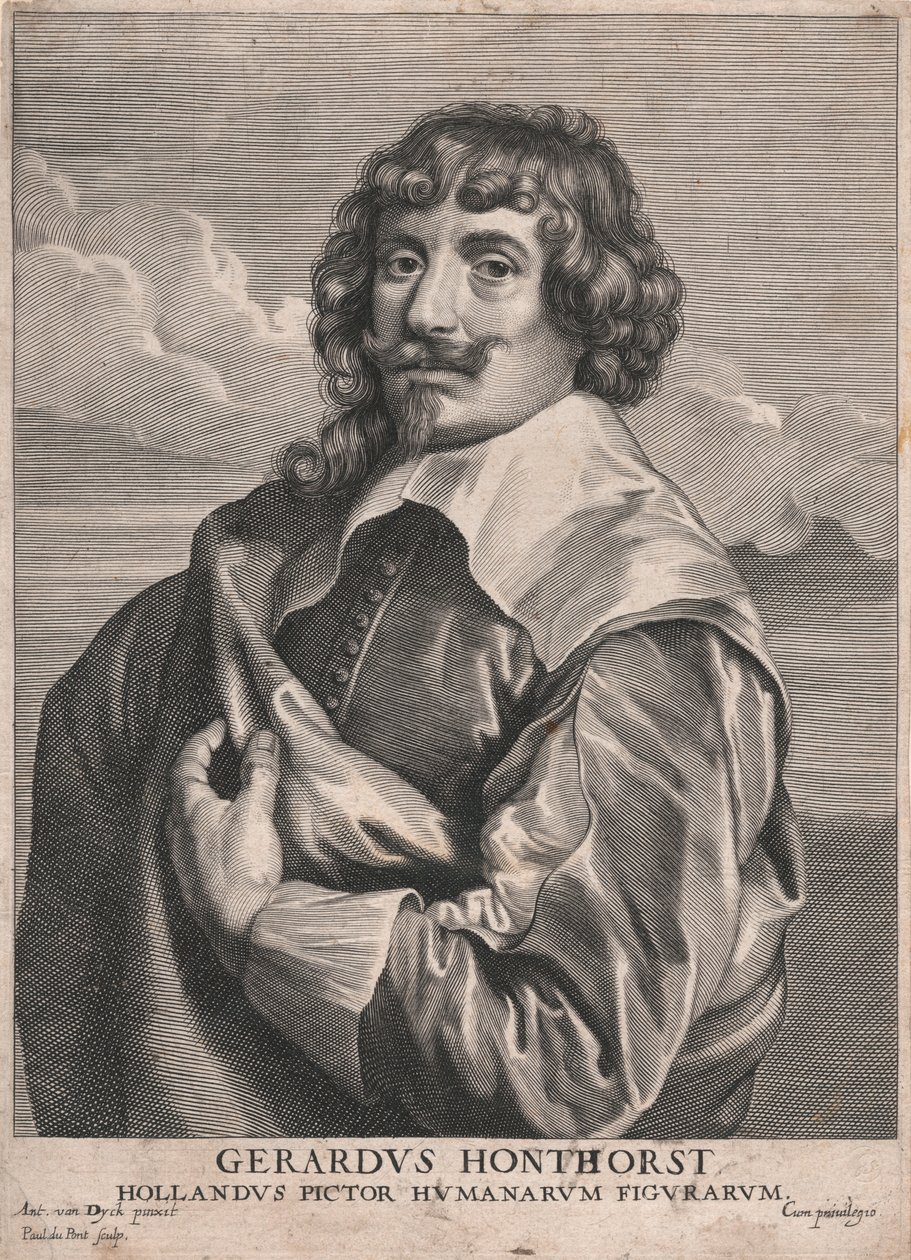 Gerardus Honthorst, holländsk målare av mänskliga figurer av Paulus Pontius