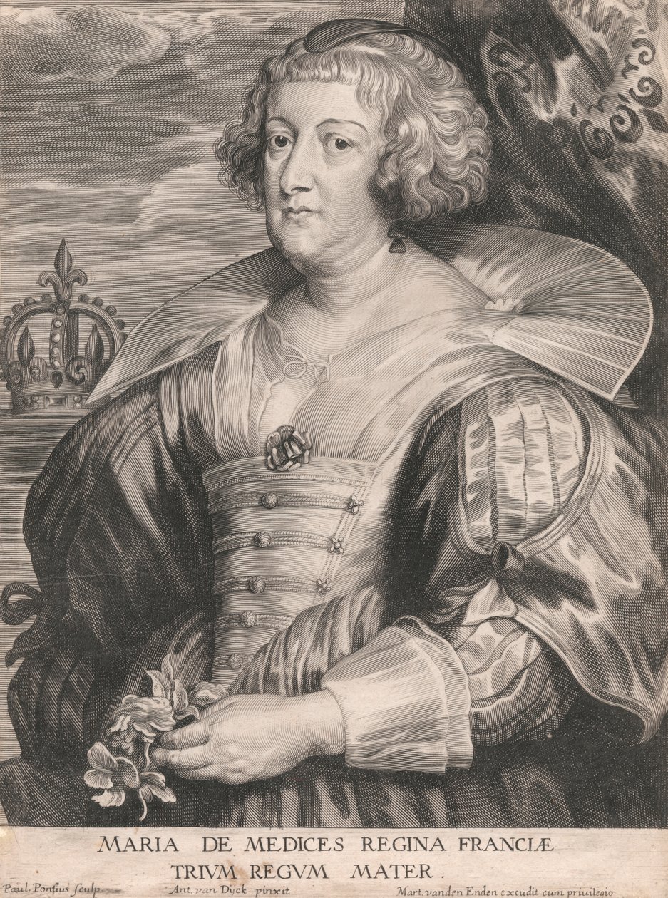 Marie de Medicis, Frankrikes drottning, de tre kungarnas moder av Paulus Pontius