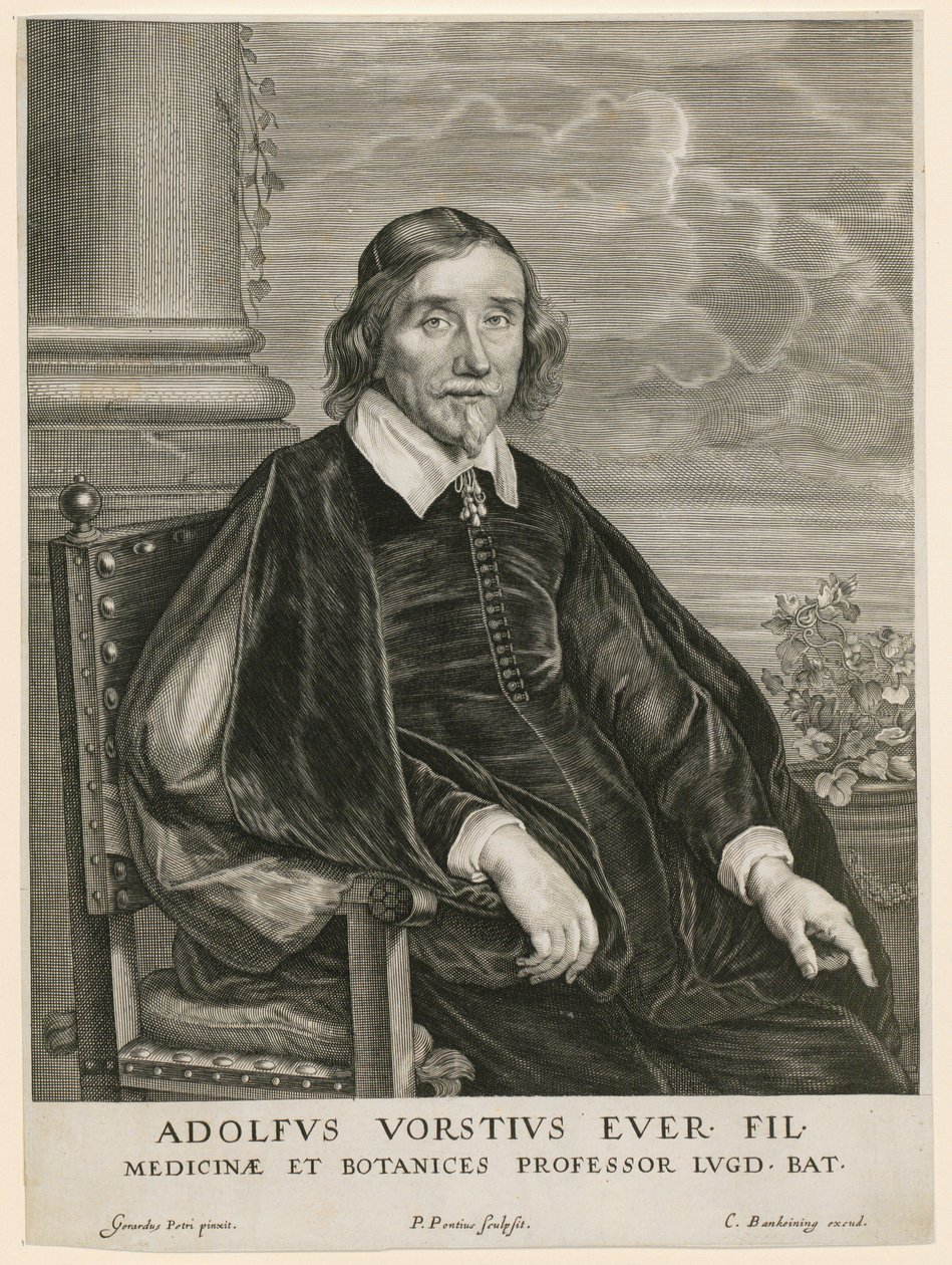 Porträtt av Adolph Vorst, professor i Leiden av Paulus Pontius