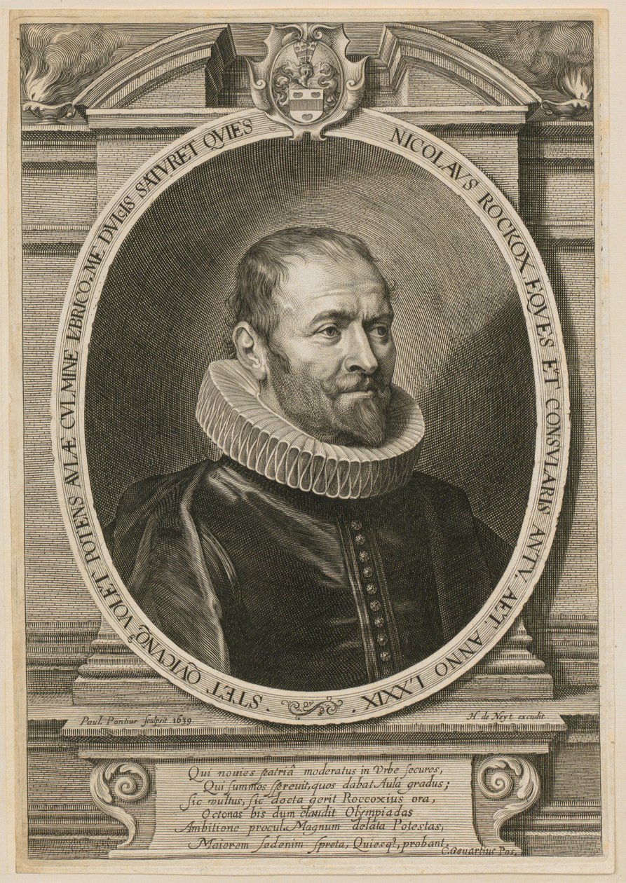 Porträtt av Nicolaus Rockox, borgmästare i Antwerpen av Paulus Pontius