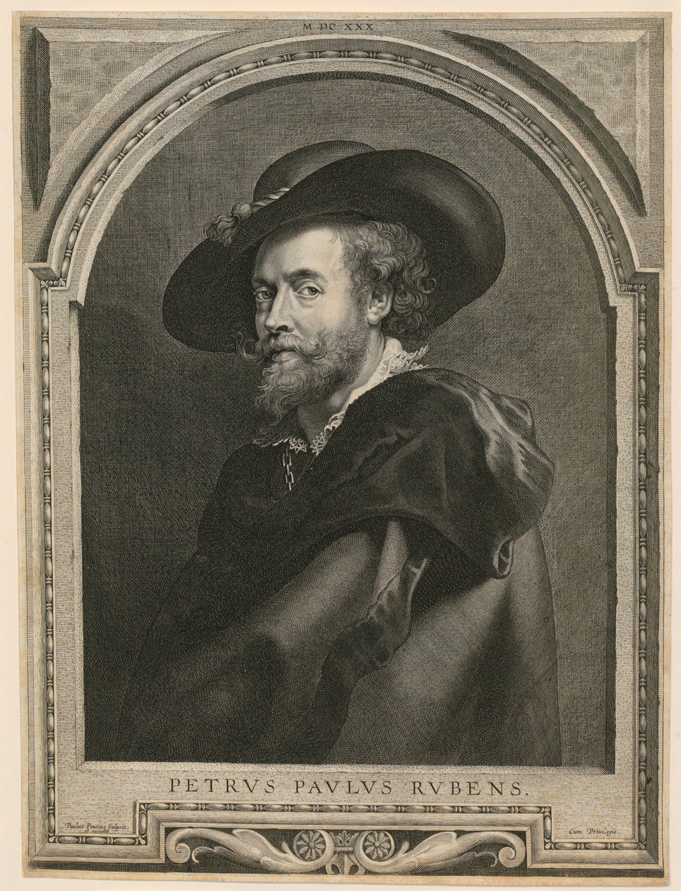 Porträtt av Peter Paul Rubens av Paulus Pontius