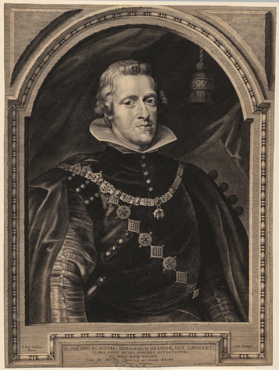Porträtt av Filip IV, kung av Spanien av Paulus Pontius