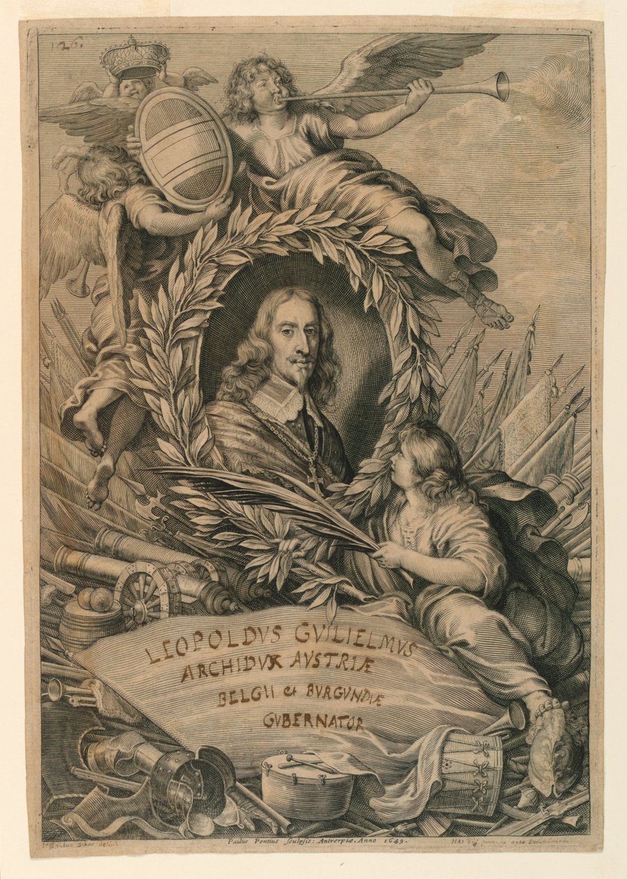 Porträtt av ärkehertig Leopold Wilhelm (1614-1662) av Paulus Pontius