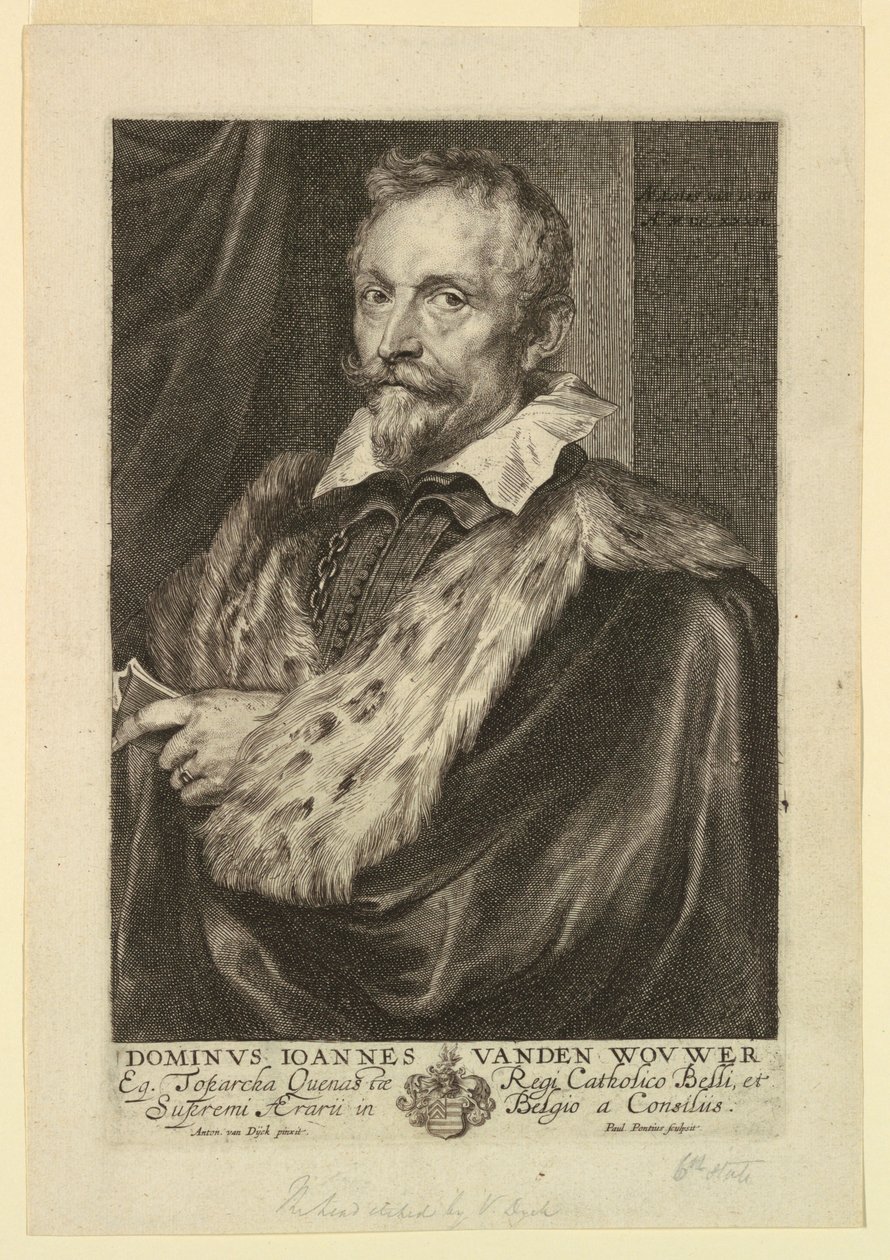 Porträtt av Jan van der Wouwer, från Icons of Princes of Men av Paulus Pontius