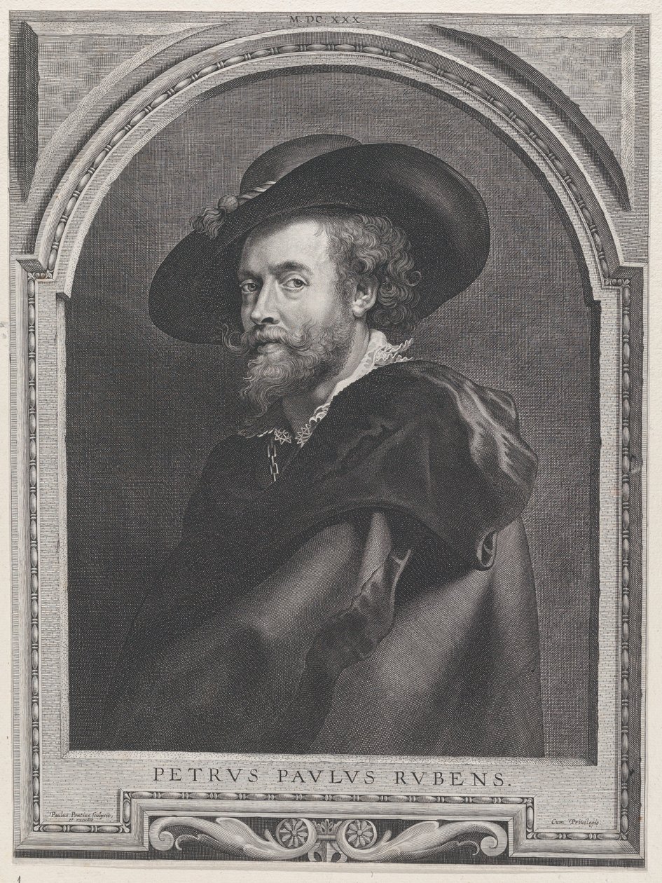 Porträtt av Peter Paul Rubens, 46 år, 1630, 1630. av Paulus Pontius