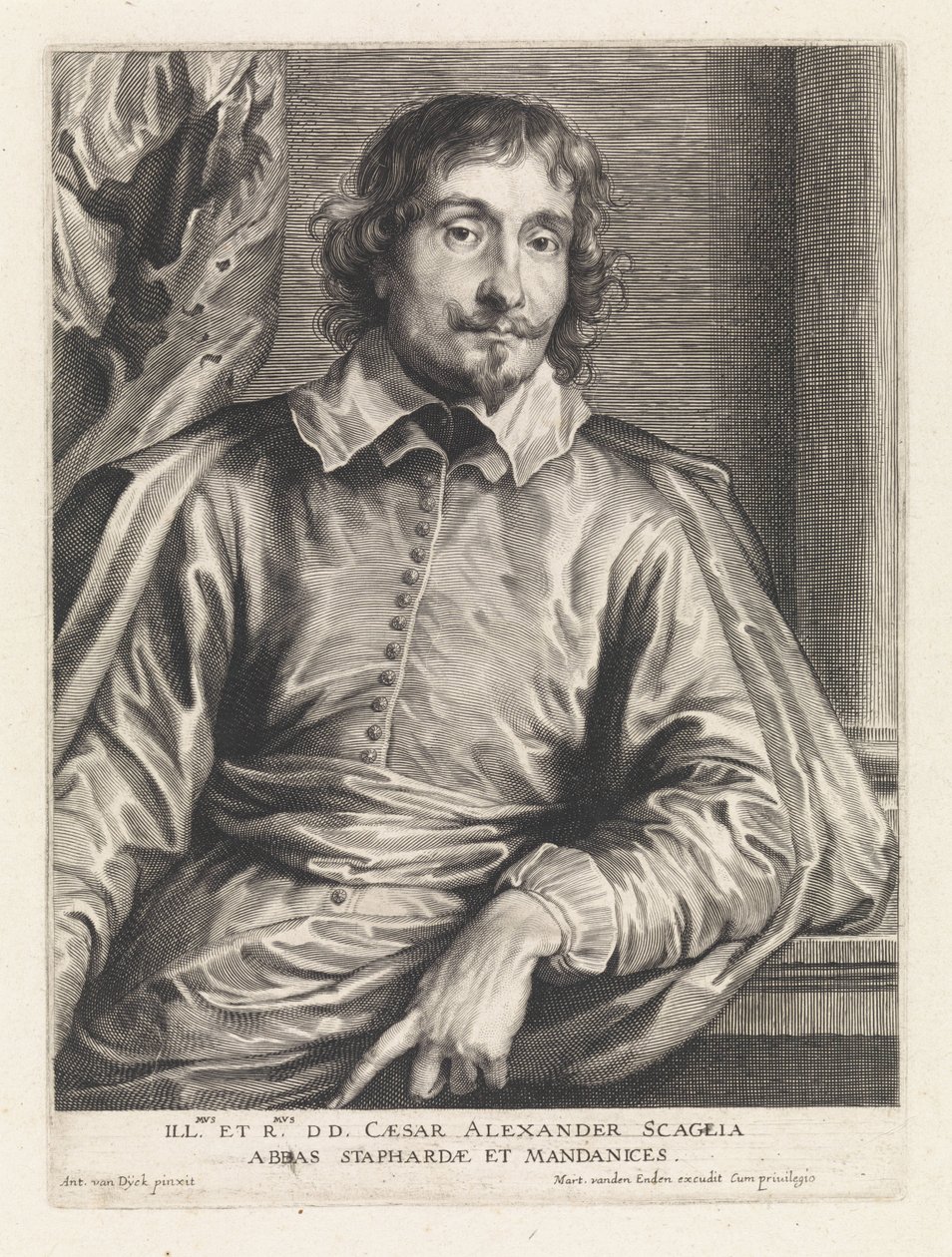 Porträtt av Cesare Alessandro Scaglia av Paulus Pontius
