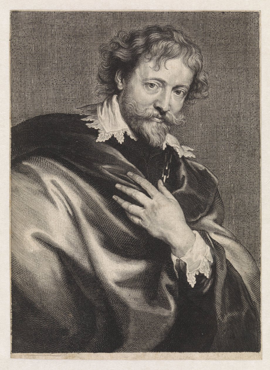 Porträtt av målaren Peter Paul Rubens av Paulus Pontius