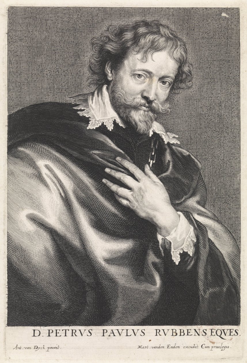 Porträtt av målaren Peter Paul Rubens av Paulus Pontius