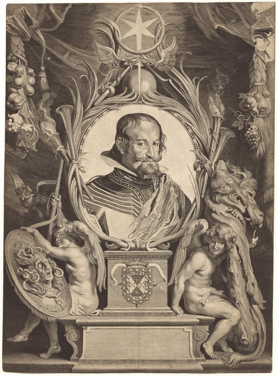 Gaspar de Guzman, greve av Olivares av Paulus Pontius, after Sir Peter Paul Rubens, after Diego Velázquez