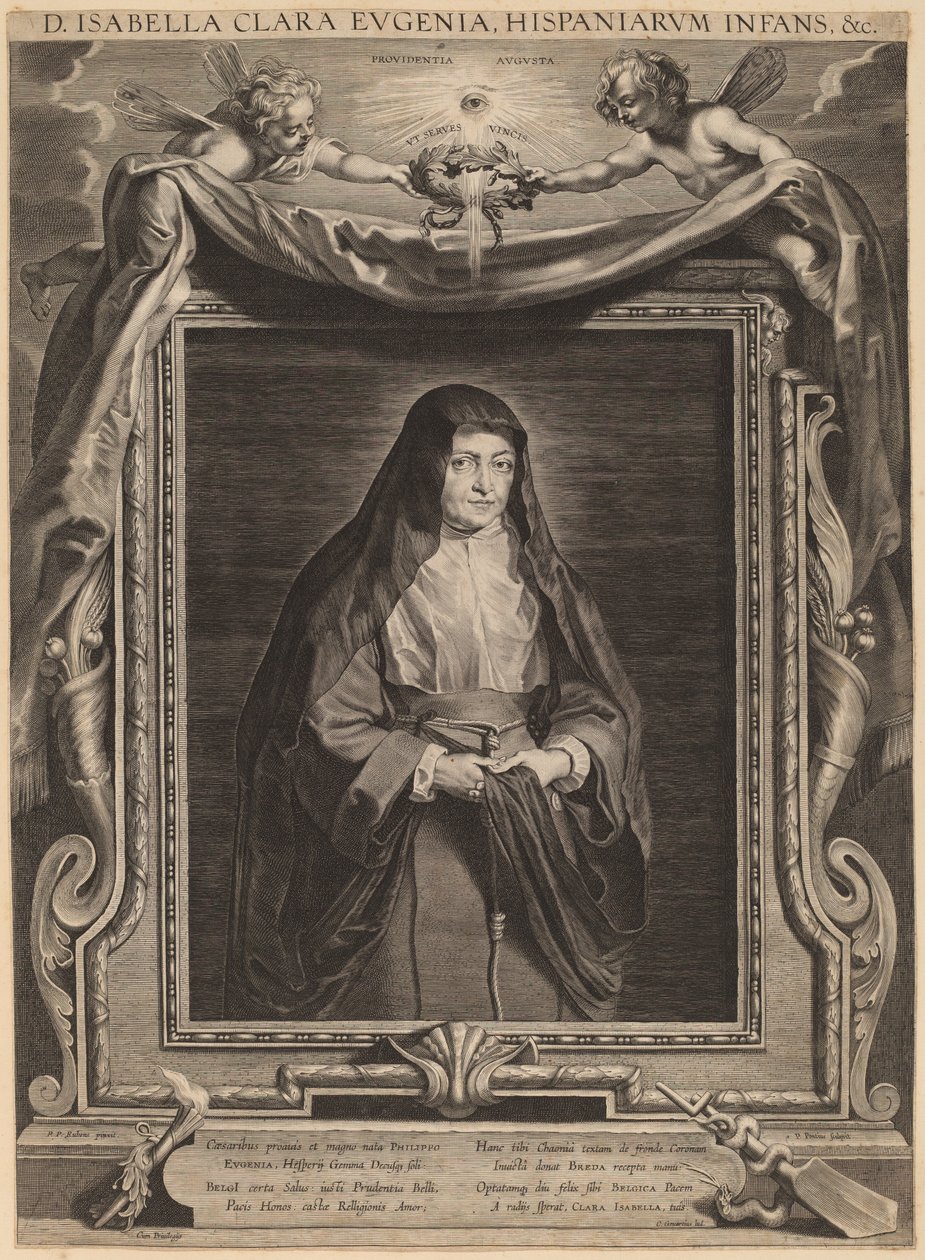 Isabella Clara Eugenia, Infanta av Spanien av Paulus Pontius, after Sir Peter Paul Rubens