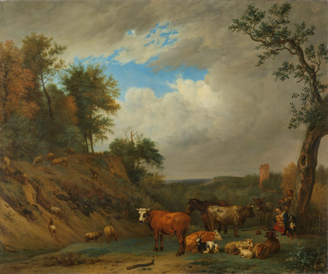 Herdar med sin boskap av Paulus Potter (after)