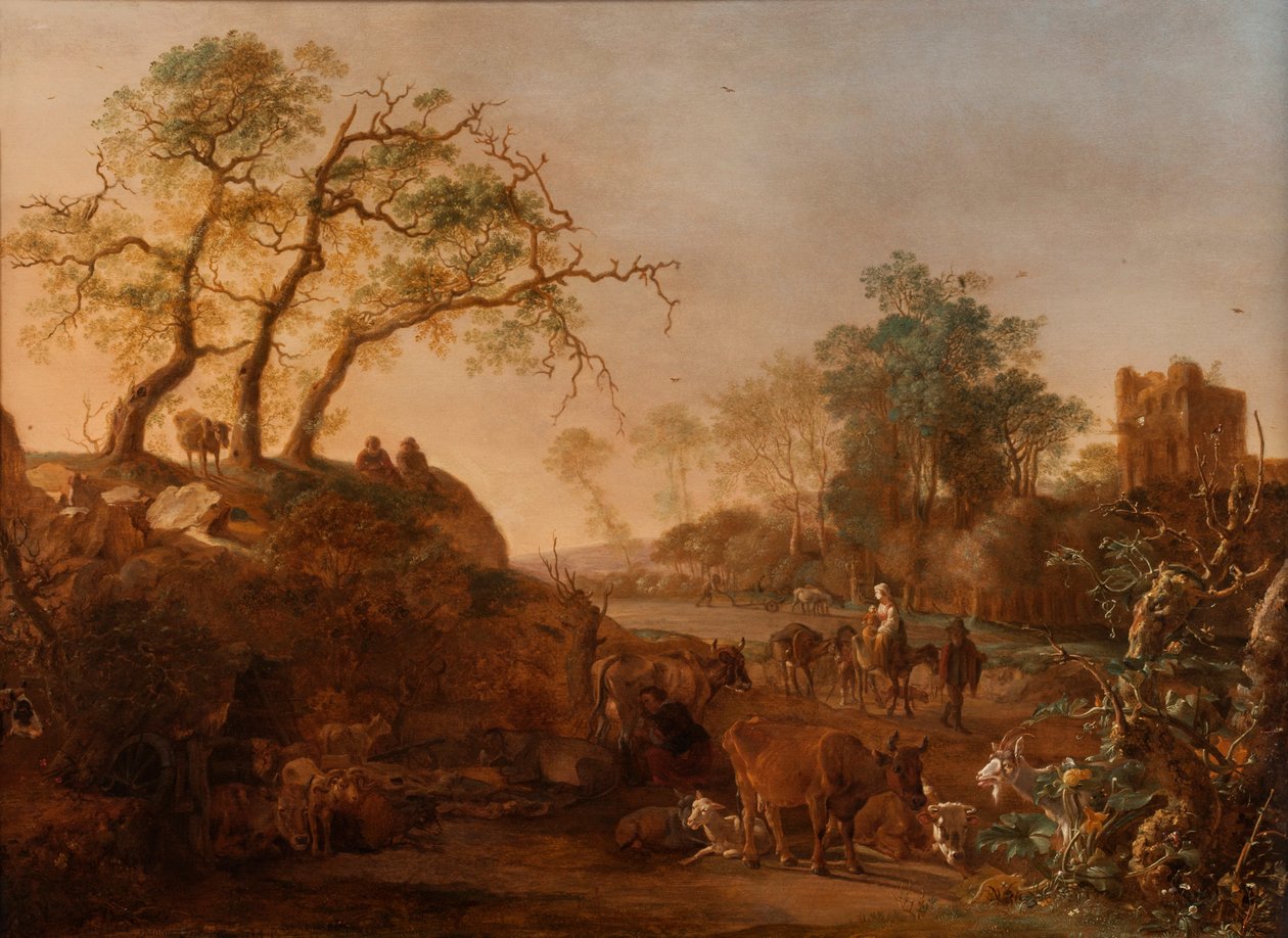 Flygningen till Egypten, 1644 av Paulus Potter