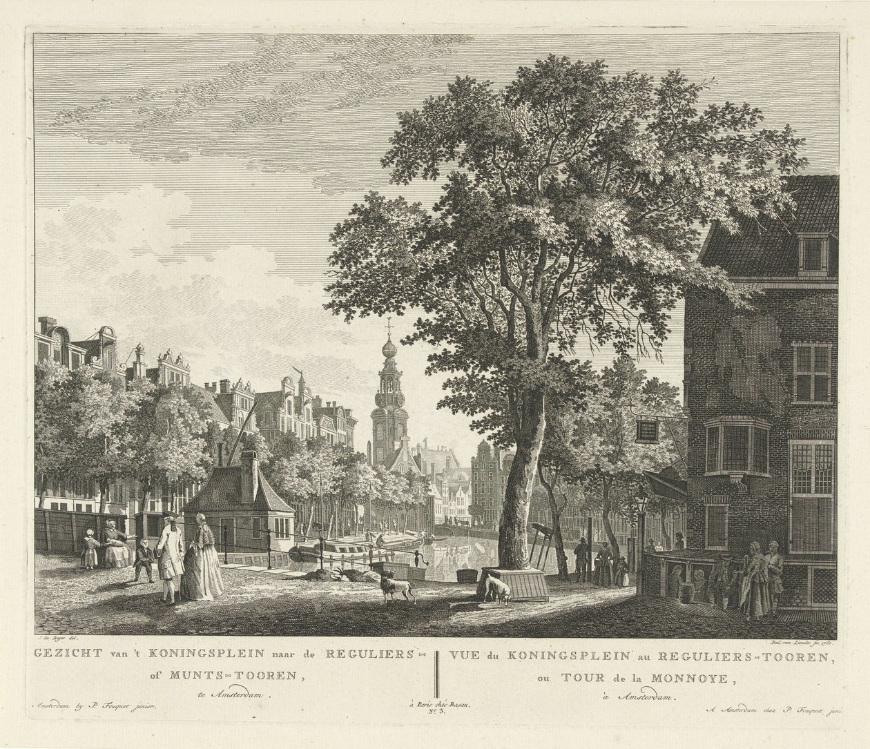 Utsikt över Munttoren i Amsterdam Utsikt från 