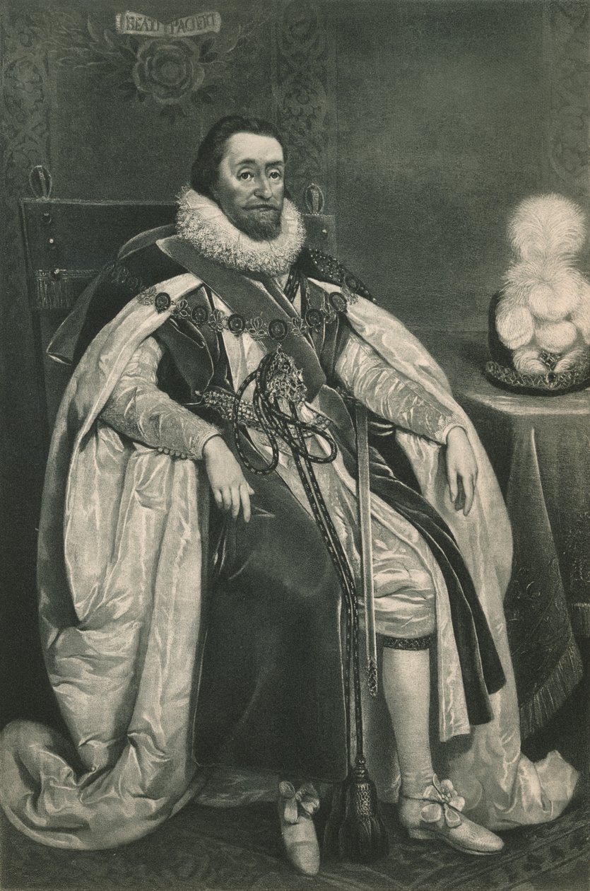 King James I och VI., 1603, 1904 av Paulus van Somer
