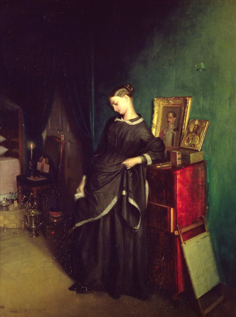 Änkan, ca 1850 av Pavel Andreevich Fedotov