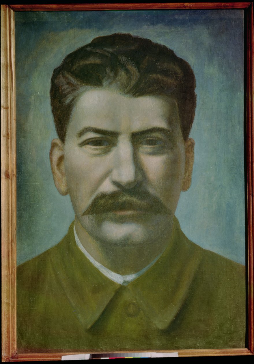 Porträtt av Josef Stalin (Iosif Vissarionovich Dzhugashvili) (1879-1953) 1936 av Pawel Nikolajewitsch Filonow
