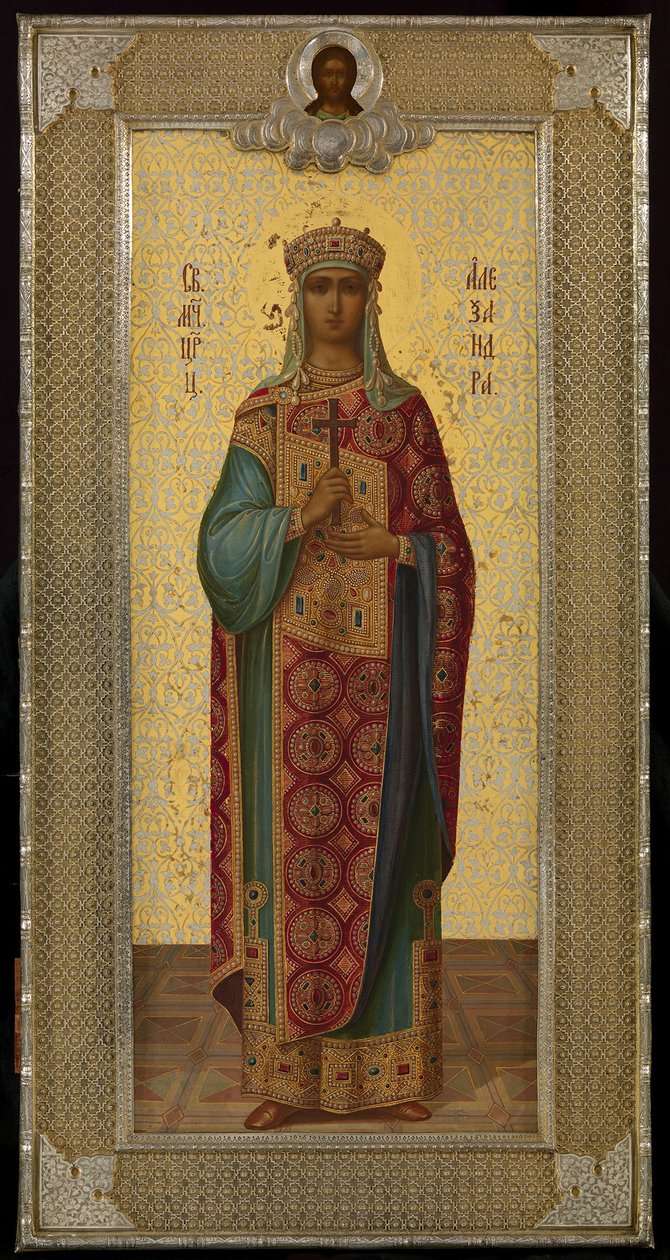 Heliga kejsarinnan Alexandra, 1883 av Pavel Akimovich Ovchinnikov